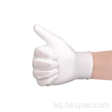 Hespax Factory Guantes de trabajo de trabajo de White PU personalizado